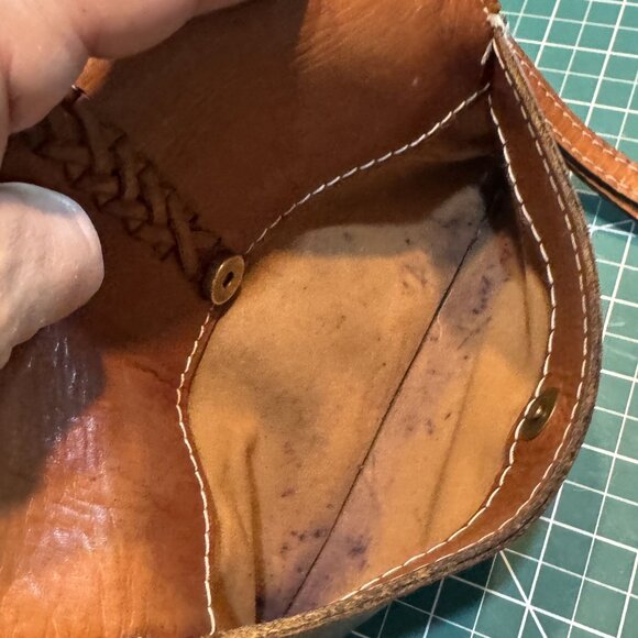 Patricia Nash Bianco Crossbody Organizer Clutch Brown Leather Shoulder Bag - Picture 10 of 13